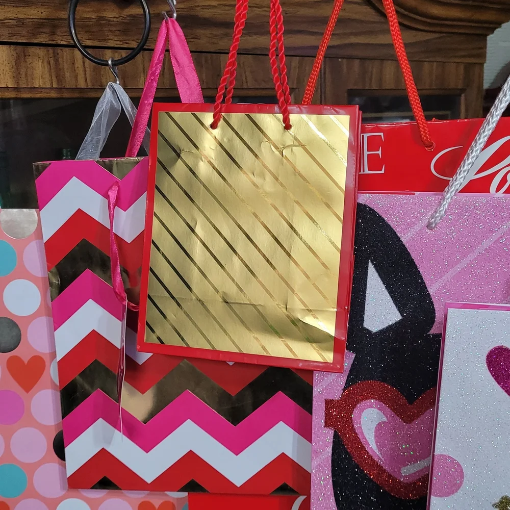 Mine Valentine's Gift Bag Collection - Pink, Gold, Red, Black
